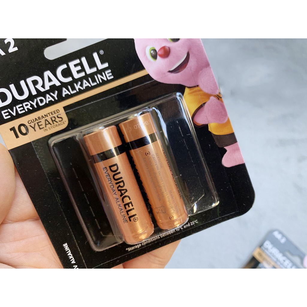 [VỈ 2 VIÊN] Pin tiểu AA Duracell chính hãng 1 5v Alkaline máy đo huyết áp omron, pin khóa cửa vân tay