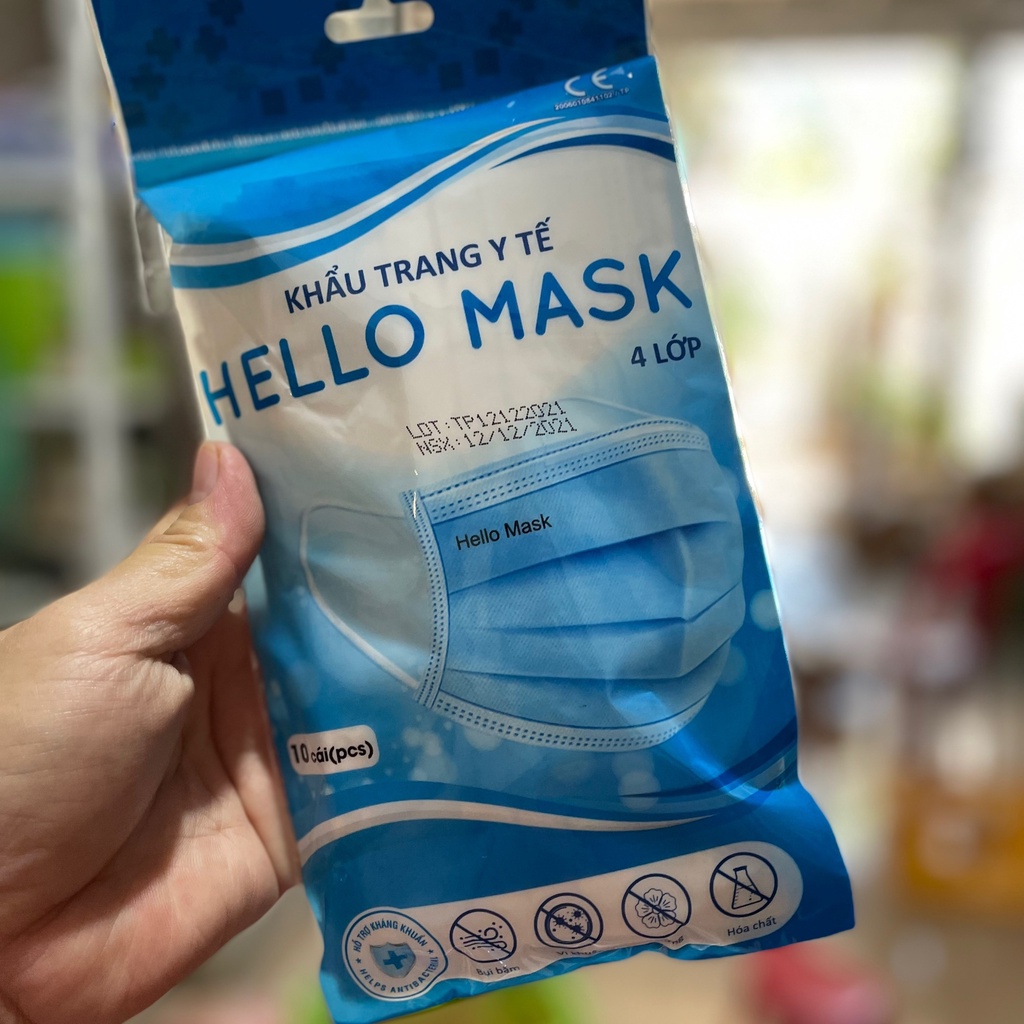 Vỹ 10 cái Khẩu trang 4 lớp