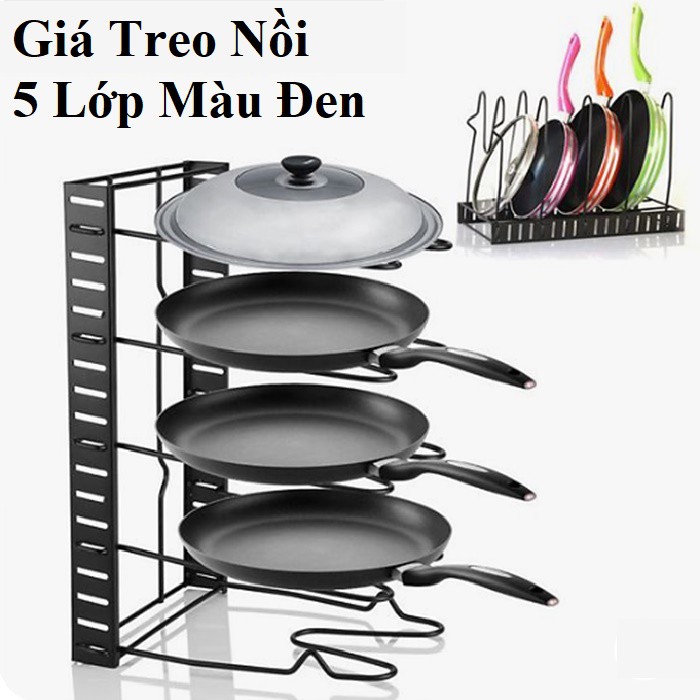 Giá Để Nồi 5 Tầng Màu Đen