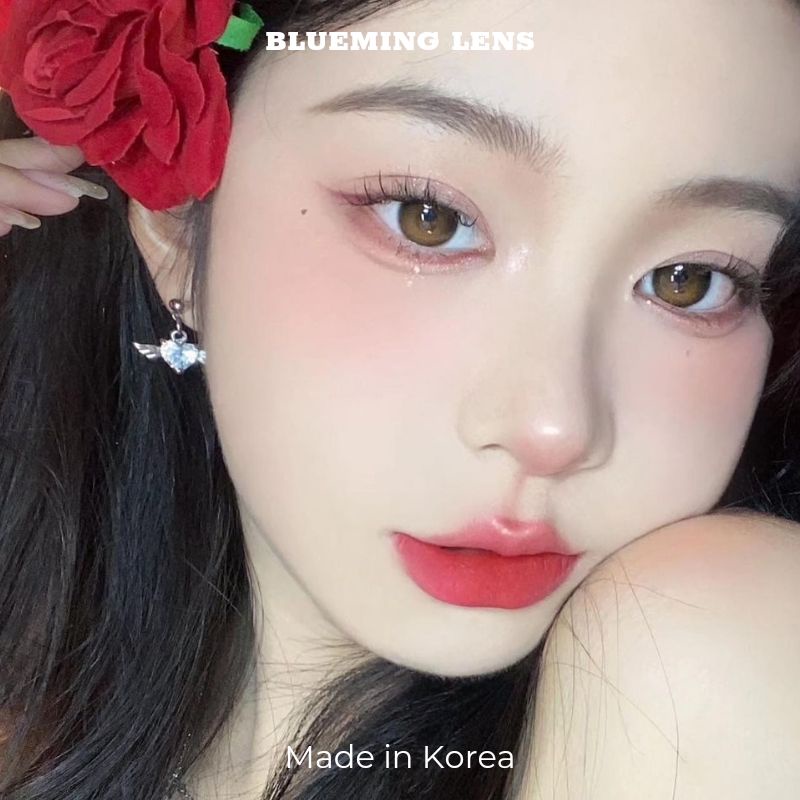 Lens mắt Nâu Filter kính áp tròng nâu ombre hiệu ứng long lanh giãn vừa 14.5mm