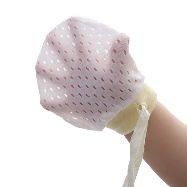 Bao tay dạng lưới tháng khí cho trẻ sơ sinh tránh xước mặt cho bé