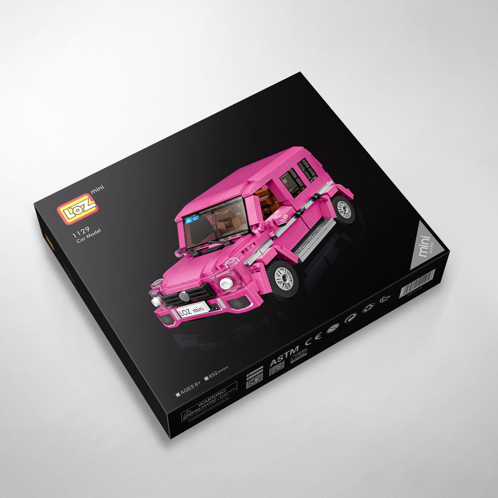 Bộ Lắp Ghép Mô Hình Xe Hơi Màu Hồng Loz 1129 Độc Đáo