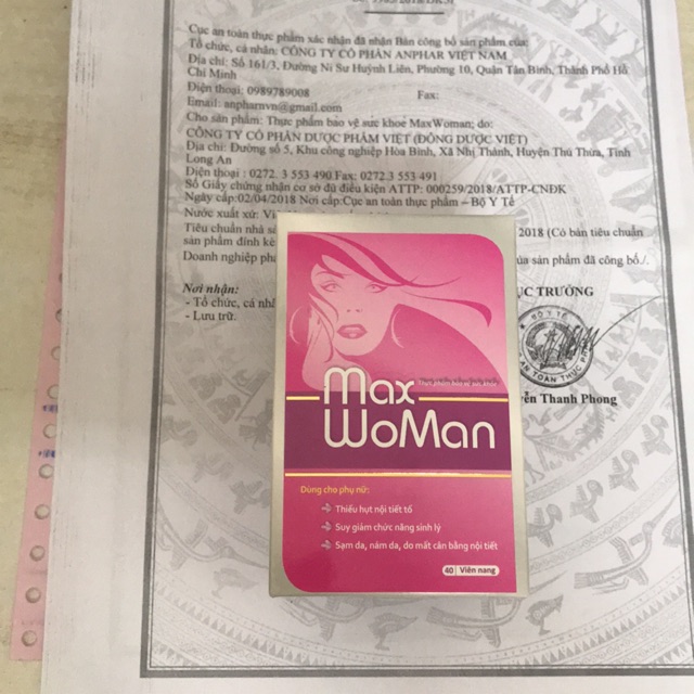 Max woman lọ 40 viên nang hỗ trợ sinh lý nữ