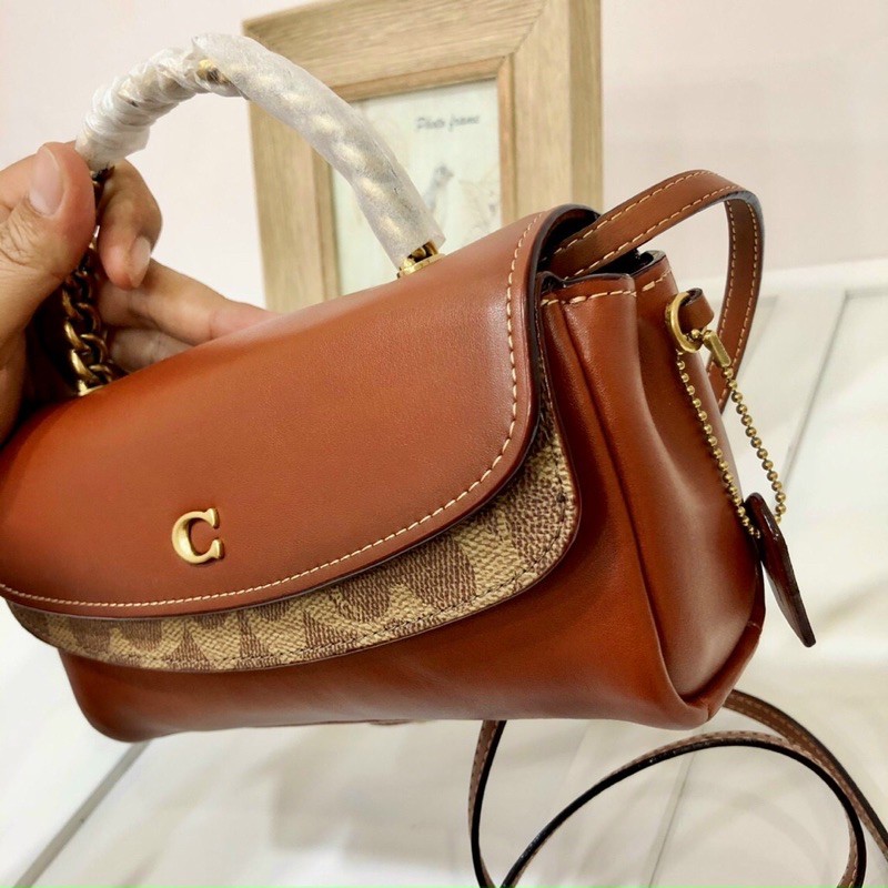 🎀 TÚI COACH DA CANVAS DÁNG CLUTCH 2 NẮP