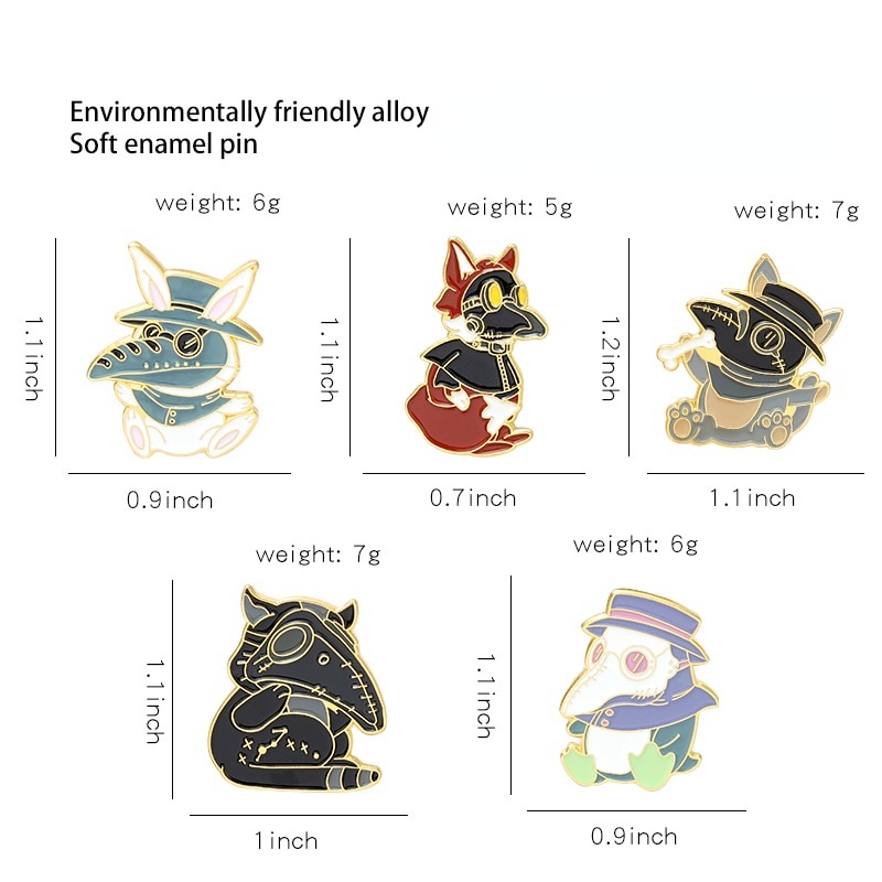 Huy Hiệu Cài Áo Hình Động Vật Hoạt Hình Ngộ Nghĩnh