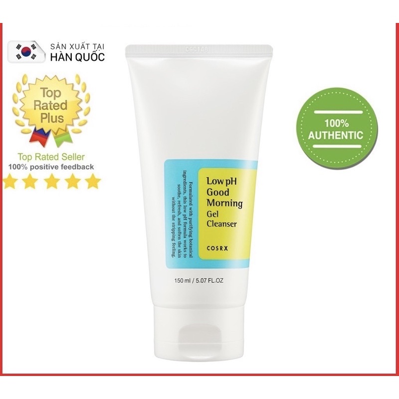 Sữa Rửa Mặt Cosrx Sữa Rửa Mặt Good Morning Dạng gel Trà Tràm Độ PH Thấp 150ml. | BigBuy360 - bigbuy360.vn