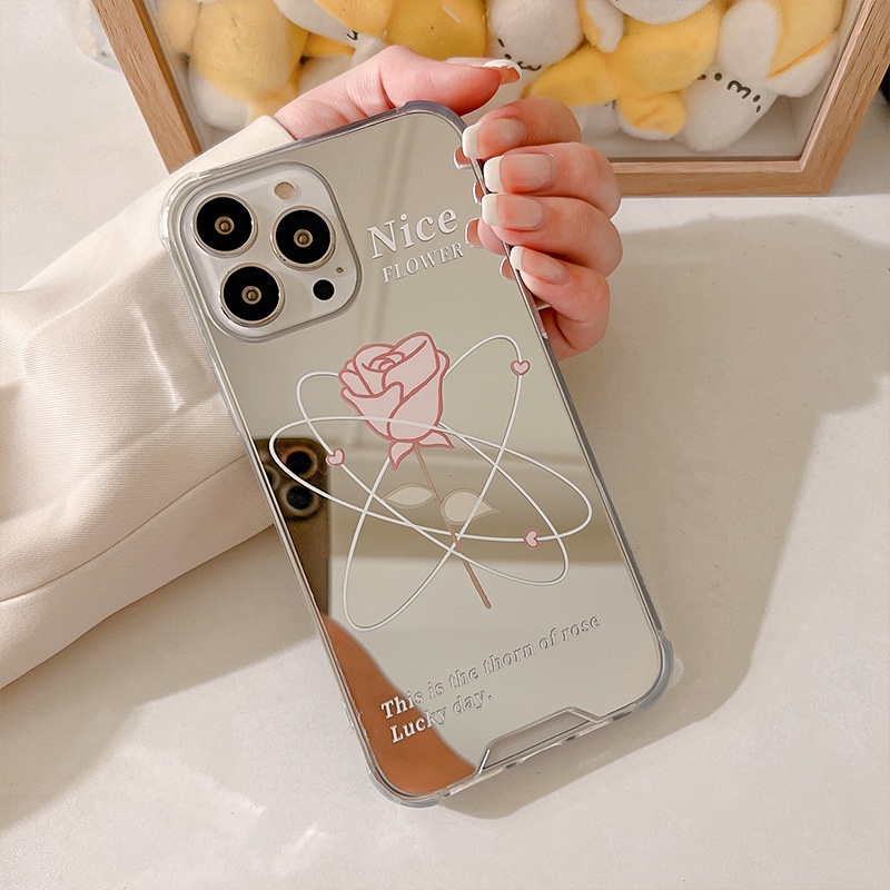 Ốp Điện Thoại Mặt Gương Chống Sốc Cho iPhone6 / 7 / 8Plus XsMax XR 11 / 14 pro 13Pro Max