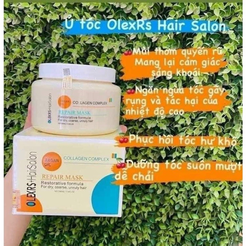 Kem ủ tóc phục hồi tóc hư tổn OLEXRS argan oil collagen