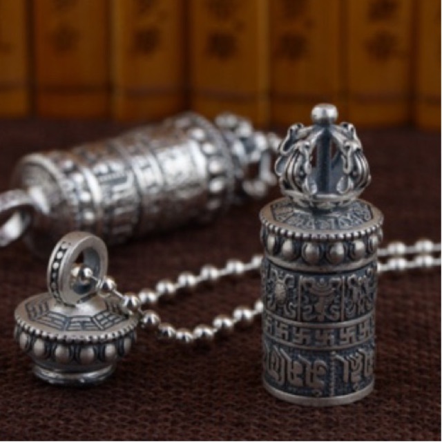 Mặt Dây Chuyền Trụ Kinh Luân - Bát Bảo Phật Giáo DC429