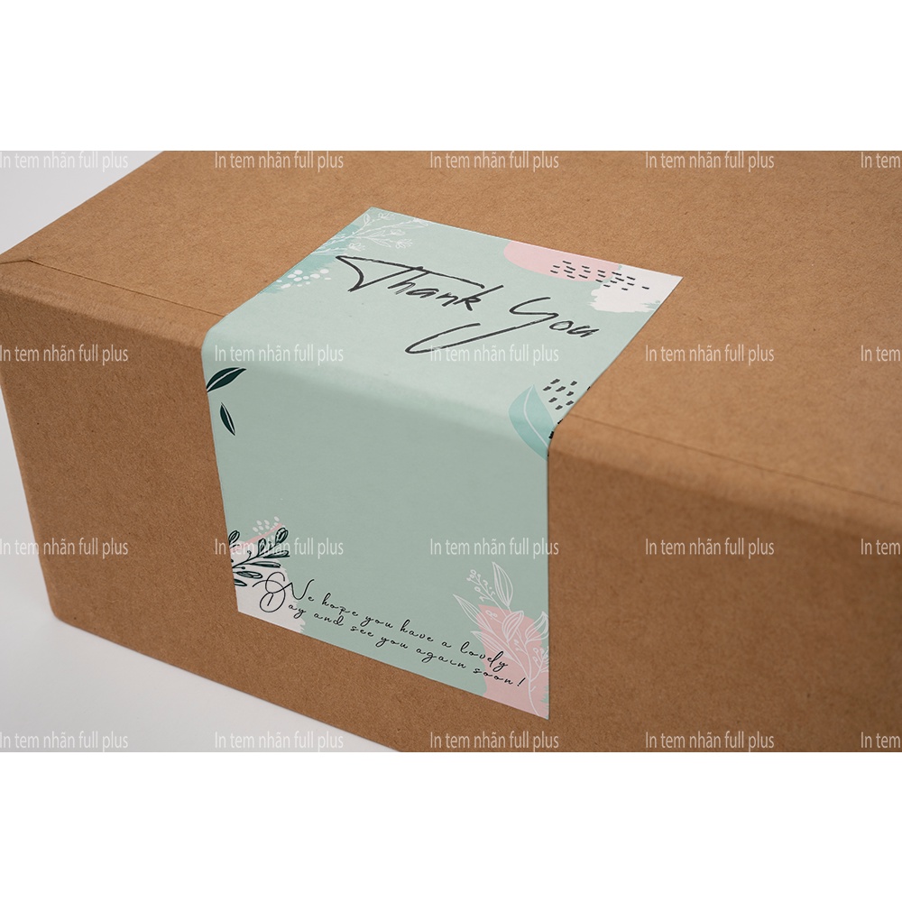 [ MẪU MỚI NHẤT ] Tem dán/ Sticker Thank You, open tem niêm phong dán hộp giấy