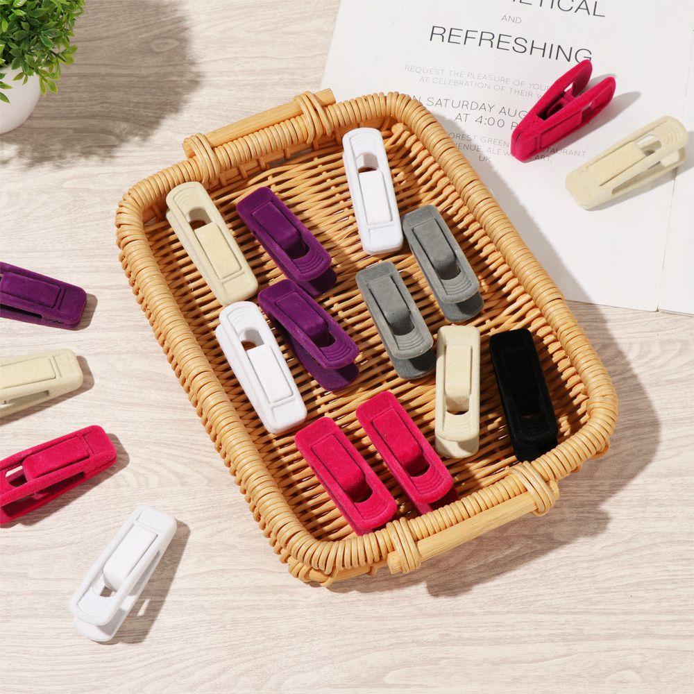 GOGOUP Set 10 Móc Treo Quần Áo Đa Năng Tiện Dụng Bằng Chất Liệu Nhung