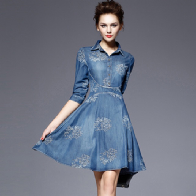 (MIỄN PHÍ VẬN CHUYỂN) Đầm jean phong cách DX252