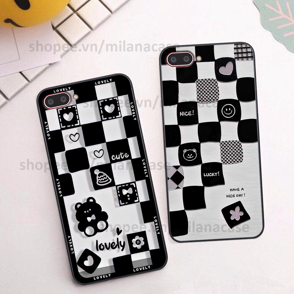 Ốp Oppo A3s / A1k in hình caro trái tim siêu đẹp, siêu nét đầy phong cách cá tính