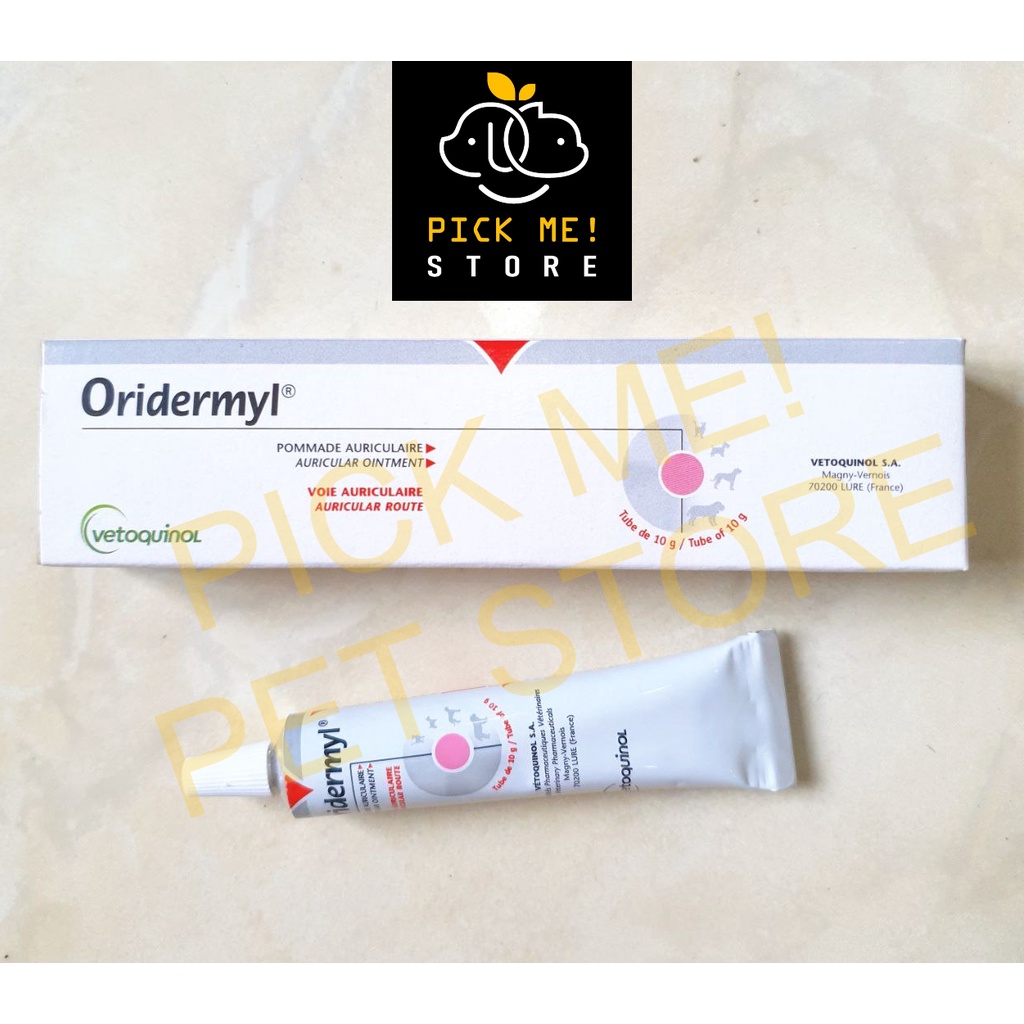 [ CHÍNH HÃNG ] ORIDERMYL 10g - Tri Viêm Tai, Nấm Tai, Rận Tai cho CHÓ MÈO