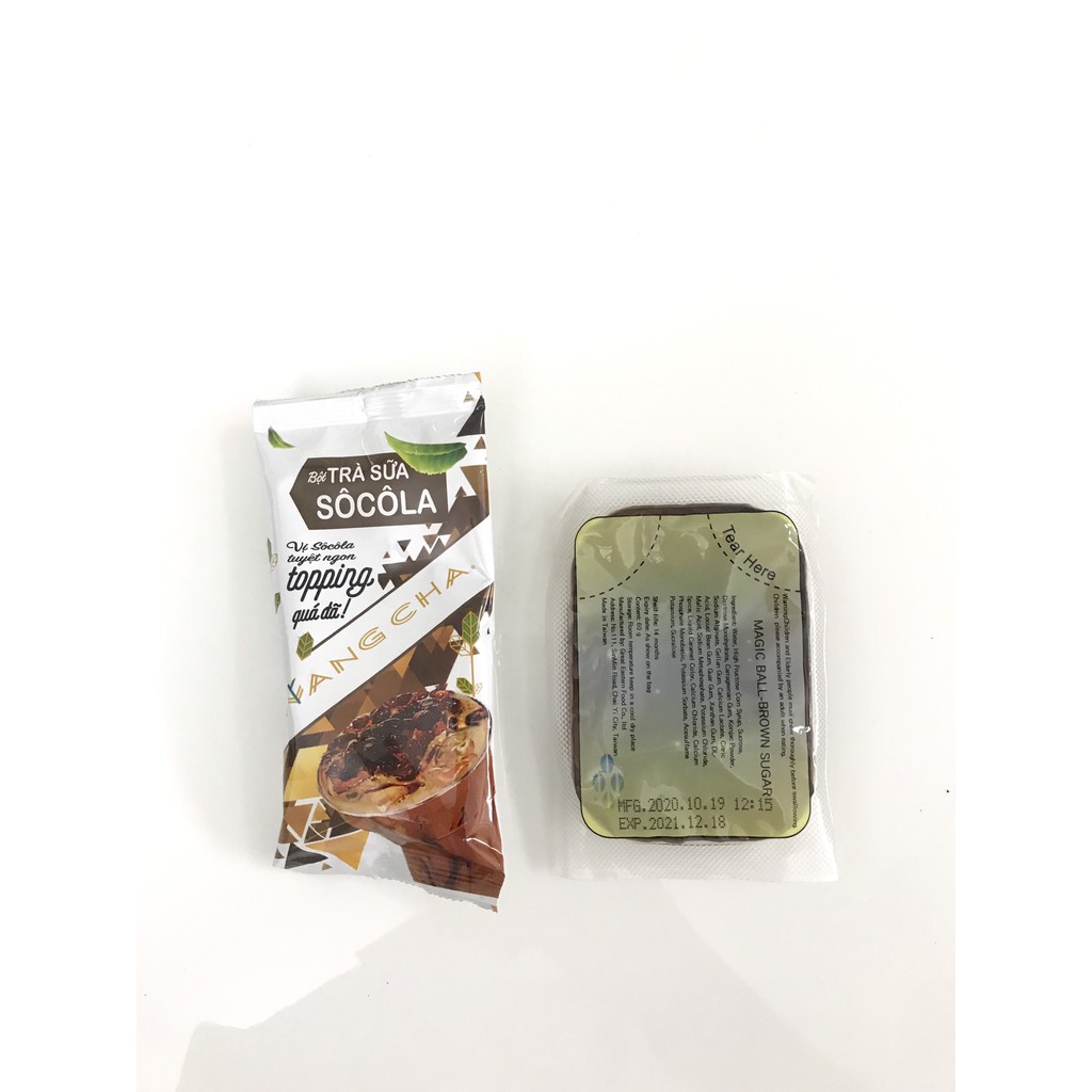 Ly Trà Sữa Wangcha vị Socola cao cấp - Bột Trà Sữa Socola thơm ngon có thạch 3Q Caramel thơm ngon đi kèm