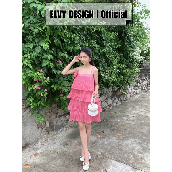 Váy dập ly 2 dây ELVY DESIGN