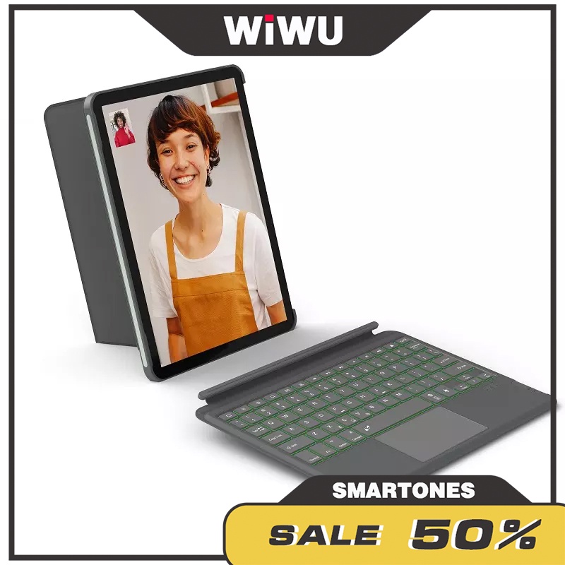Case cho iPad Wiwu Combo Touch tích hợp bàn phím không dây cho iPad Air iPad Pro iPad Gen 9