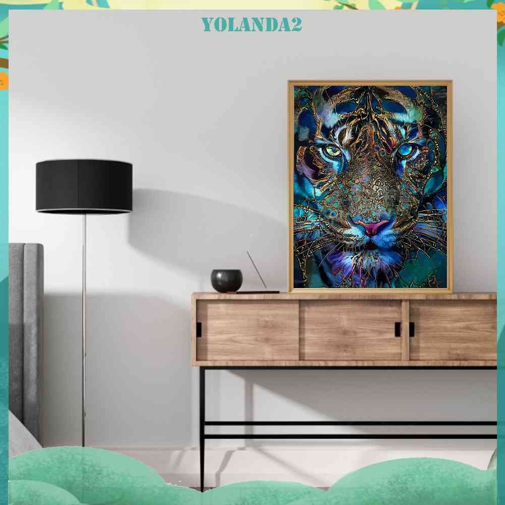 (canvas no printing)  Tranh Thêu Chữ Thập Toàn Bộ 11CT Hình Con Hổ