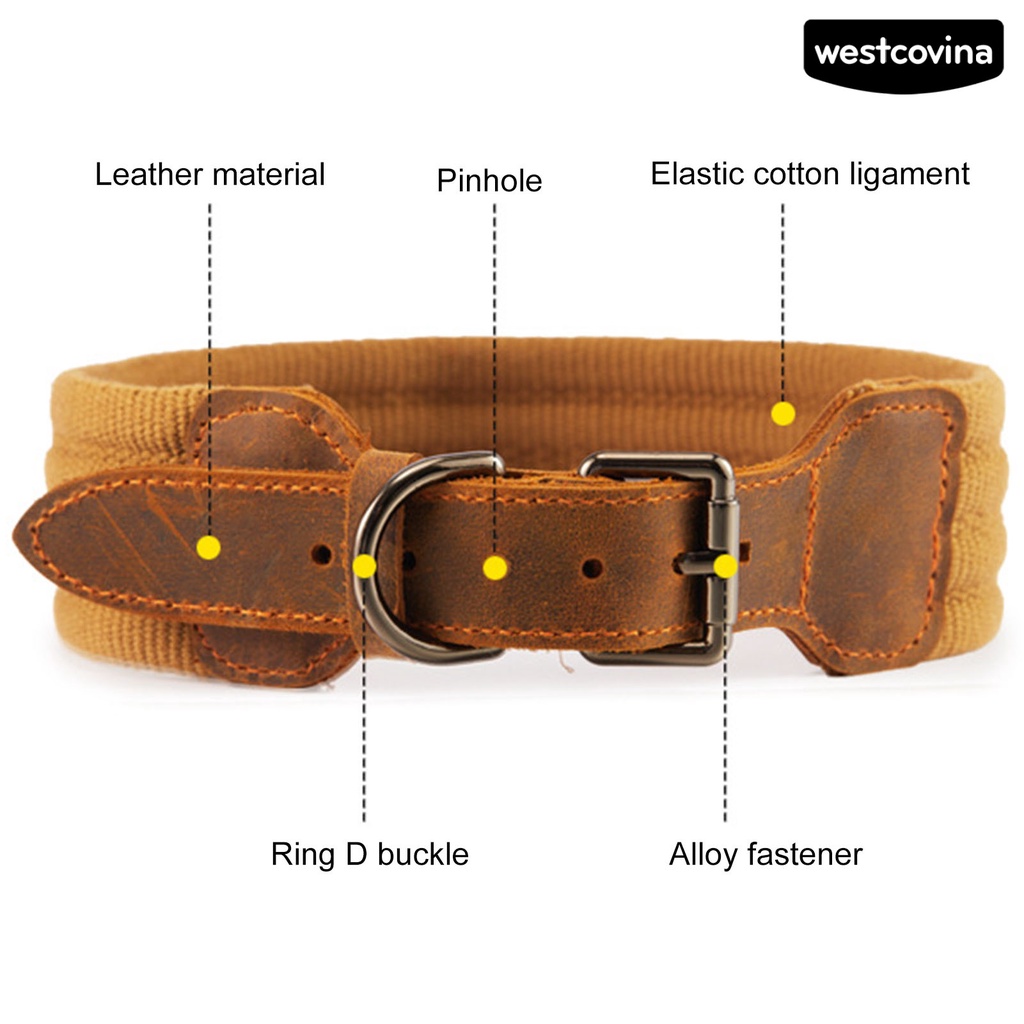 [Mới]♞Vòng Cổ Giả Da Thoáng Khí Có Thể Điều Chỉnh Cho Thú Cưng