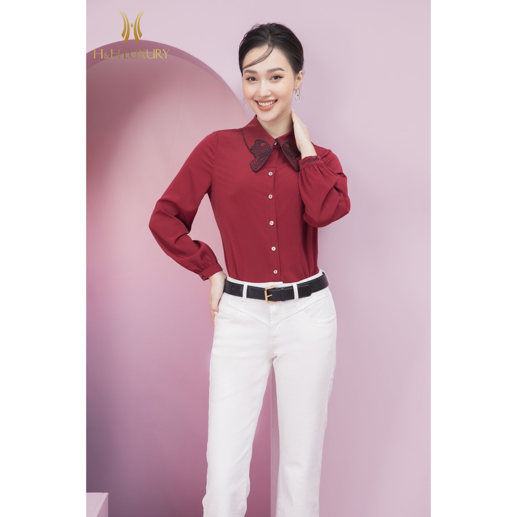 Quần bò nữ đẹp H&H Luxury - Jean trắng Dáng Ống loe nhẹ thanh lịch Hàng thiết kế | BigBuy360 - bigbuy360.vn