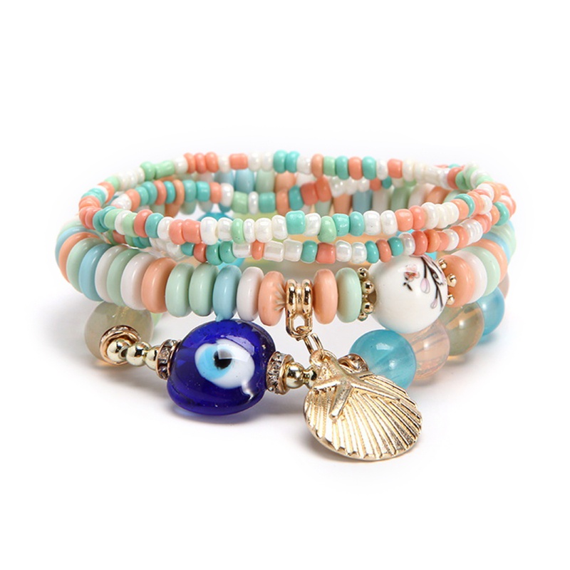 Vòng Tay Chuỗi Hạt Nhiều Lớp Phong Cách Bohemian