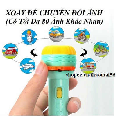 Đèn pin 80 hình -Đèn pin chiếu hình ngộ nghĩnh -  ĐÈN PIN CHIẾU HÌNH CHO BÉ LOẠI 1