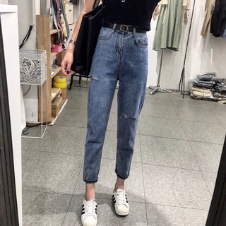 (Order) có bigsize Quần jeans rách dáng boy basic, năng động, cá tính 2019