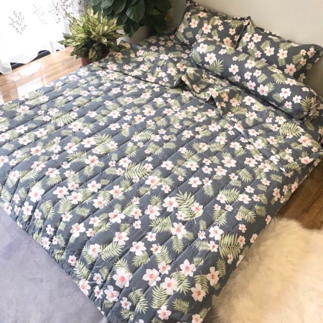 Bộ Chăn Ga Gối Siêu Đẹp Với Nhiều Mẫu Mã Đa Dạng 2021 Chất Liệu Vải Poly Cotton Mềm Mịn Combo 4