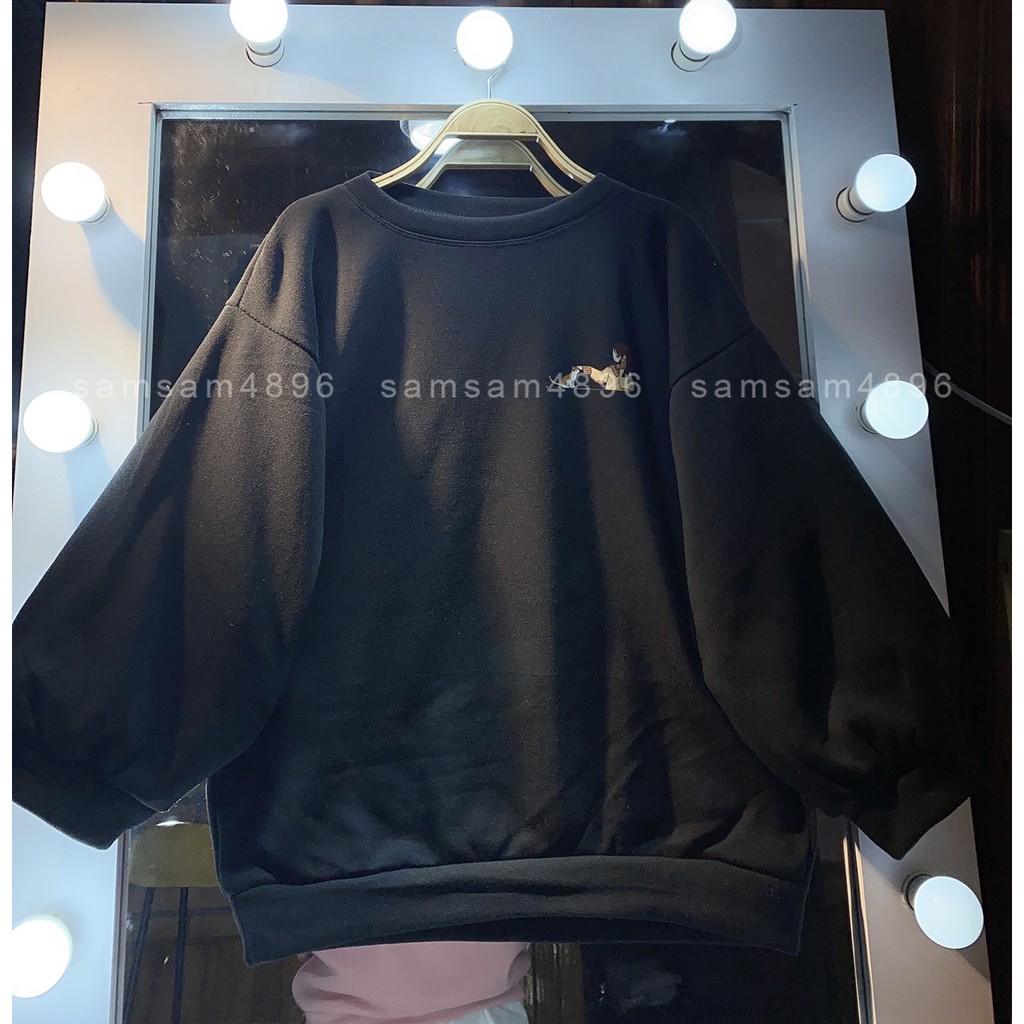 Áo sweater nỉ cô gái và mèo | BigBuy360 - bigbuy360.vn