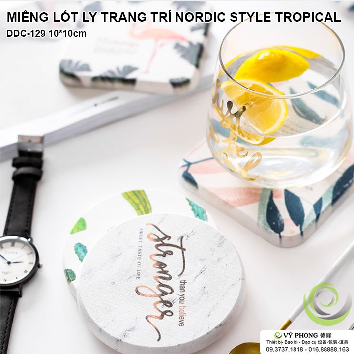 MIẾNG ĐẾ LÓT NHỎ TRANG TRÍ INS TROPICAL STYLE CHỤP ẢNH SẢN PHẨM DDC-129a,b,c,d