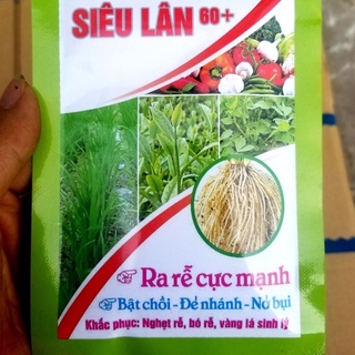  COMBO 10 GÓI Phân bón Siêu lân 60+ Ra rễ cực mạnh bật chồi đẻ nhánh nở bụi khắc phục vàng lá sinh lý nghẹt rễ 