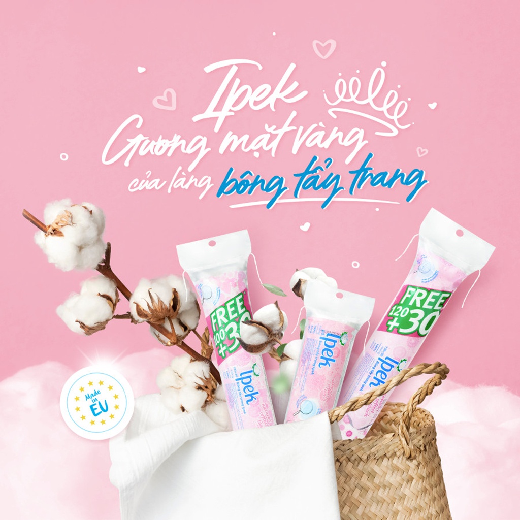 Combo 5 Gói Bông Tẩy Trang Ipek 150 Miếng
