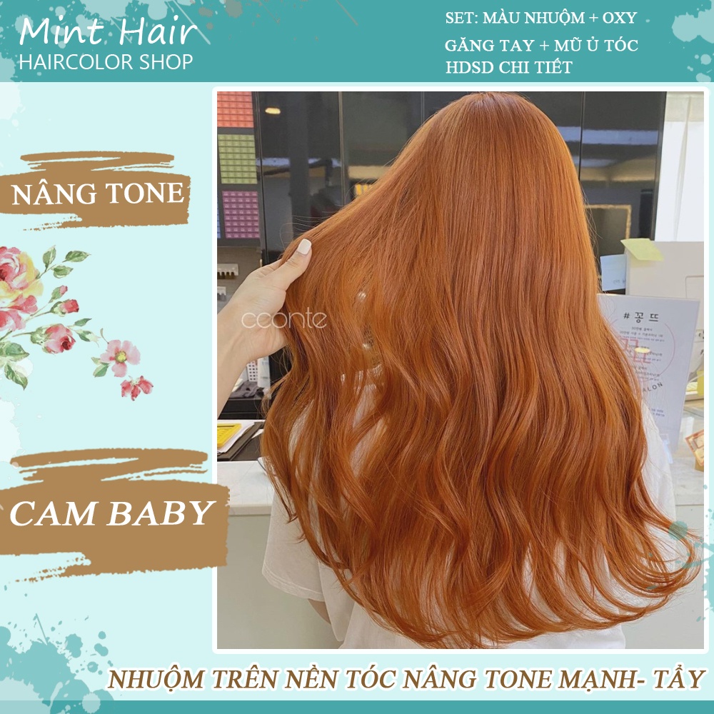 Kem Nhuộm Tóc Thảo Dược Cam BaBy Orange - Kèm Bột Tẩy - Tặng Oxy