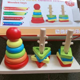 Thả hình khối 3 cọc tư duy