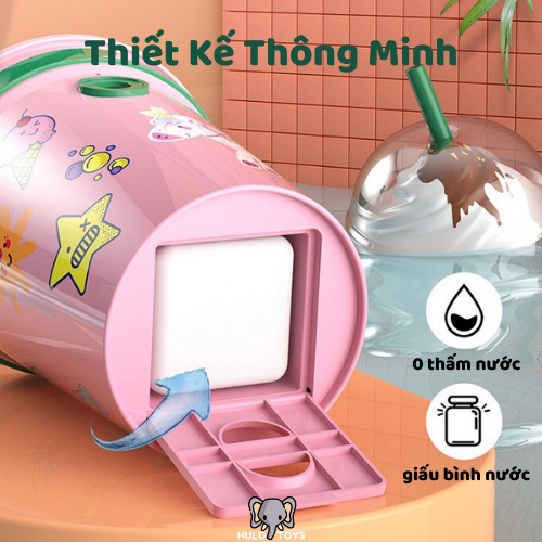 Đồ Chơi Trà Sữa Thổi Bong Bóng Phát Nhạc Hulo Toys Siêu Dễ Thương Đi Biển - Máy Tạo Bong Bóng Hình Ly Trà Sữa Cho Bé