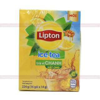 Trà Lipton Ice Tea Hòa Tan (Hộp 16 Gói X 14g) Vị Chanh, Đào