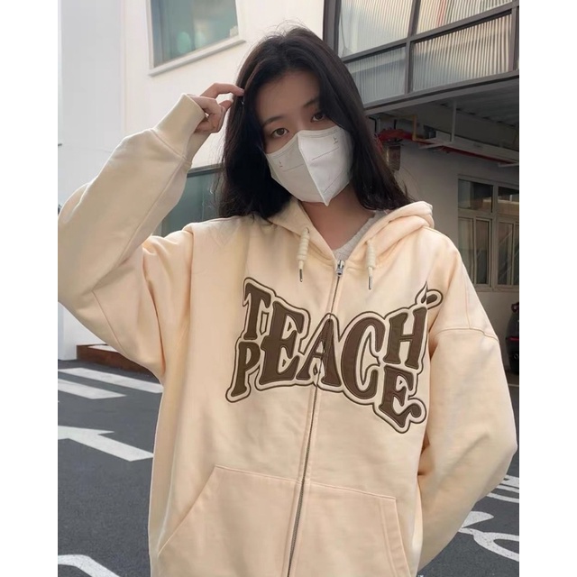 Áo Khoác Nỉ Hoodie Zip EAA Form Rộng Nam Nữ Unisex