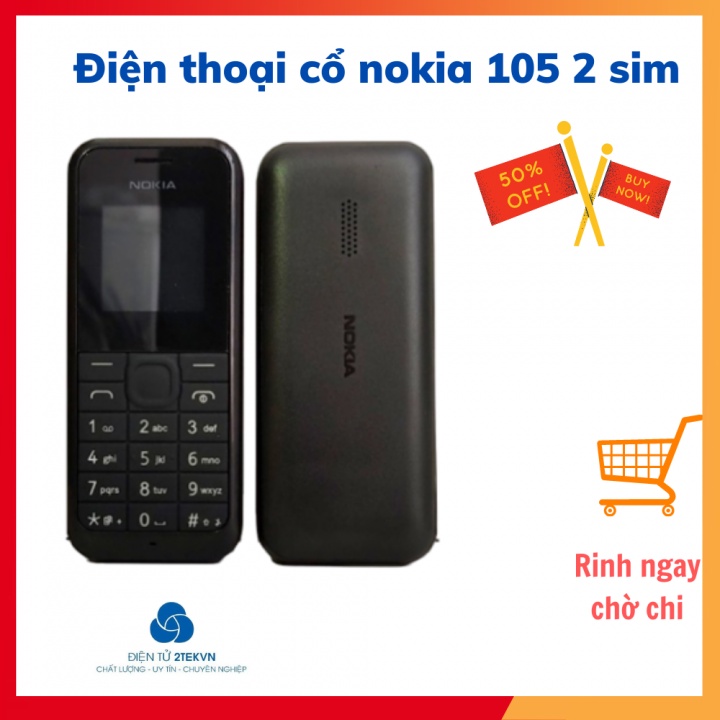 Nokia 150 2 sim, Điện thoại nokia giá rẻ kèm pin sạc,Nghe gọi loa lớn, Bảo hành 12 tháng