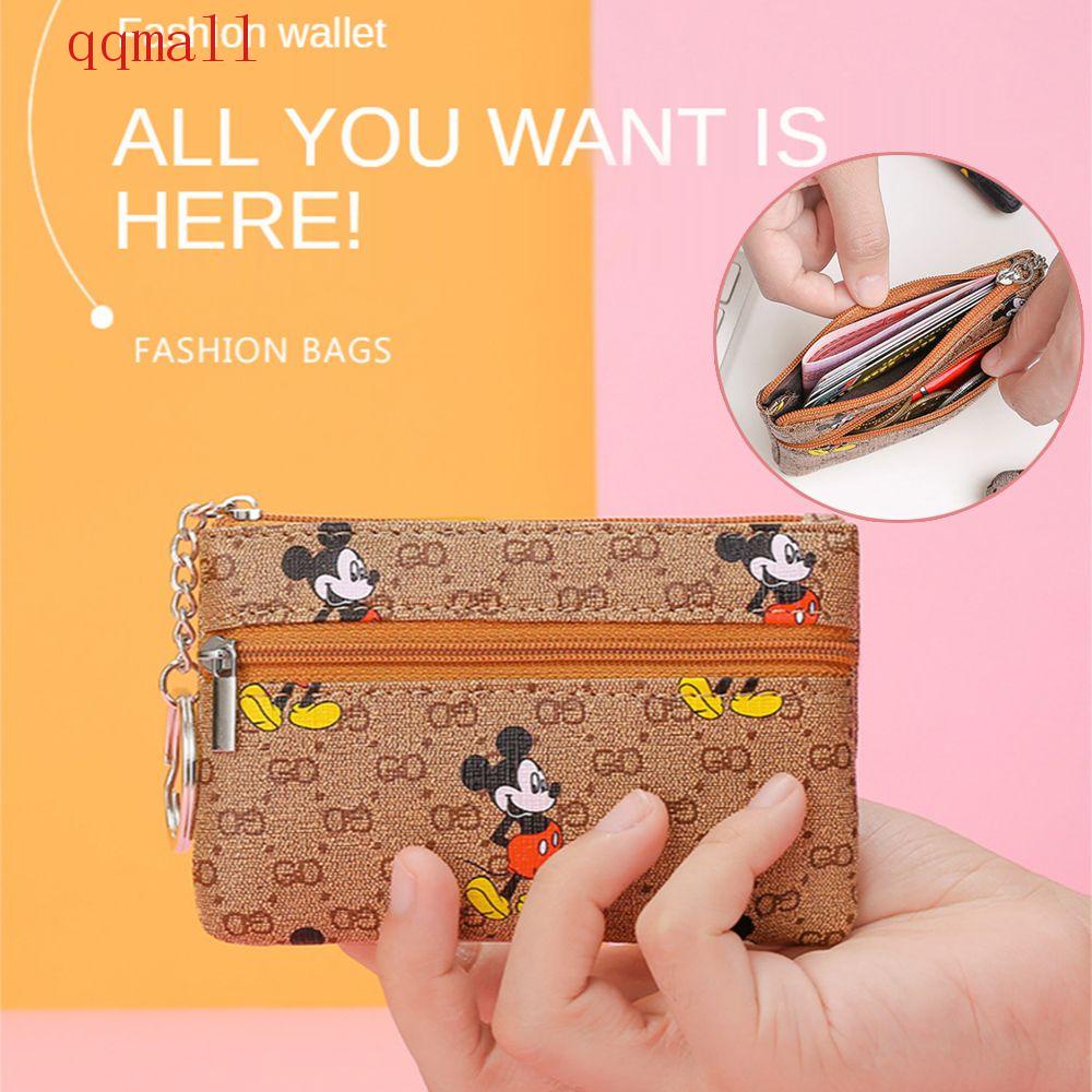 Ví Đựng Tiền Xu / Thẻ Đa Năng Mini In Hình Chuột Mickey Kiểu Cổ Điển