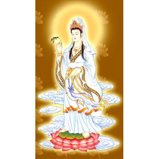 Tranh gắn đá toàn bộ - tranh Phật Bồ Tát Quan Âm