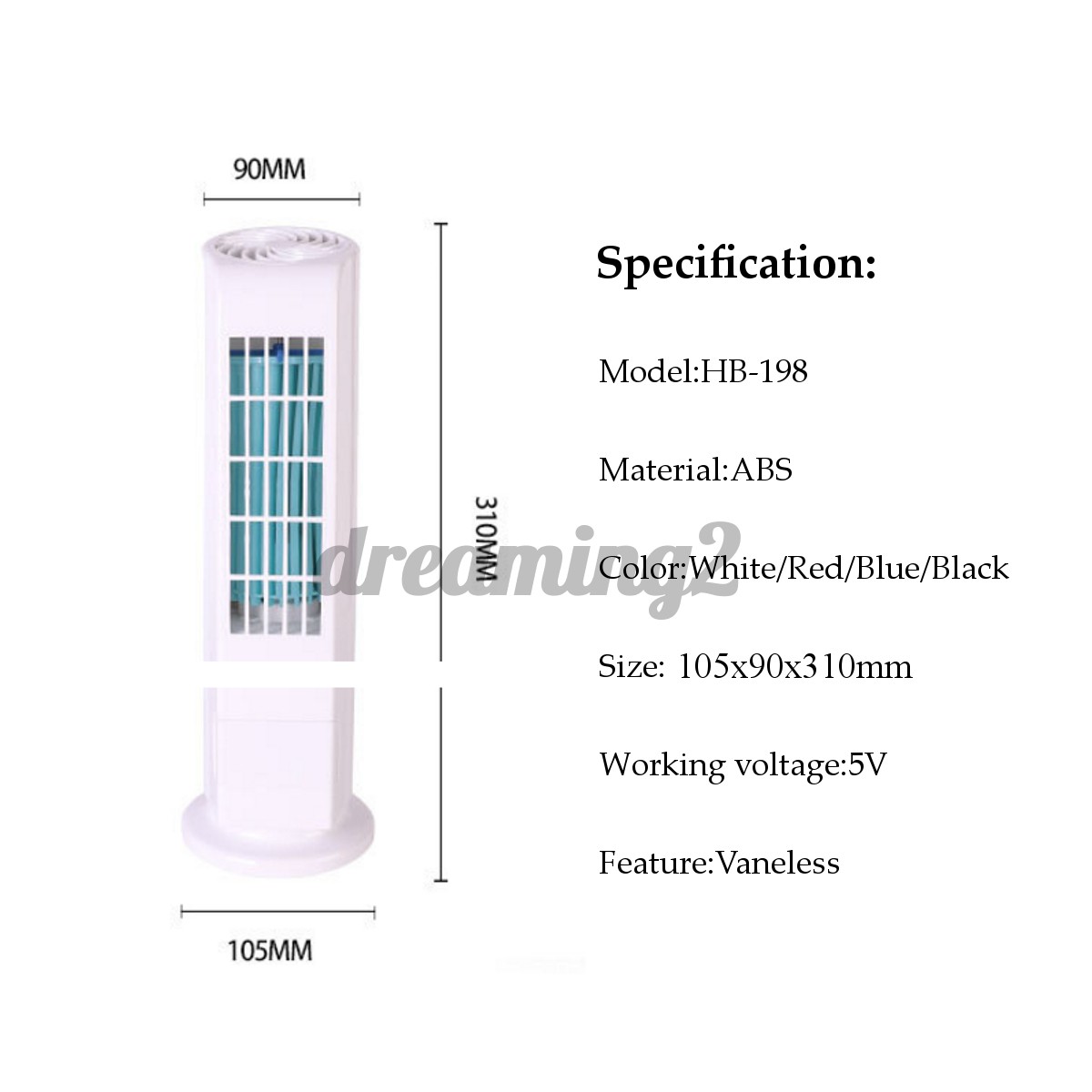 Quạt Làm Mát Không Cánh Usb 5v