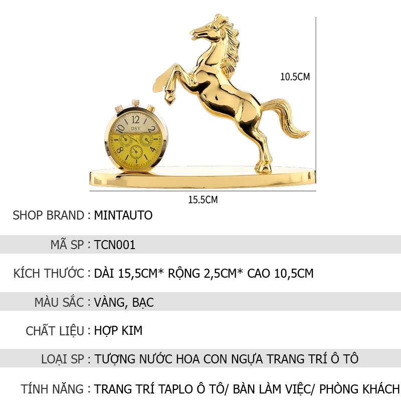 Nước hoa ô tô tượng con ngựa trang trí ô tô, xe hơi , xe khách, xe tải cao cấp sang trọng