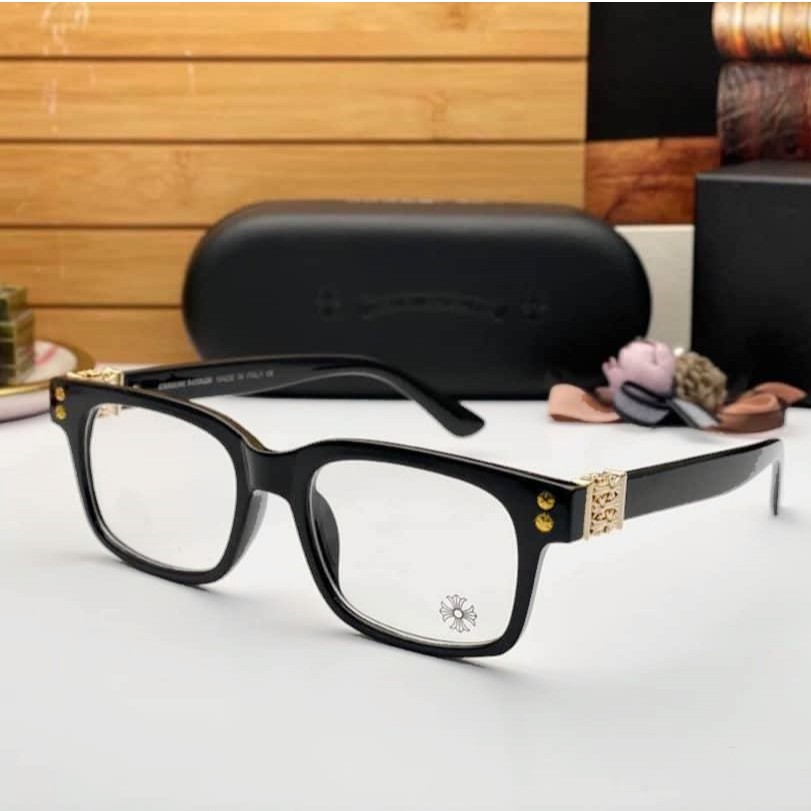Gọng Kính cận nam nữ Chrome hearts mắt vuông màu sắc thời trang 2276