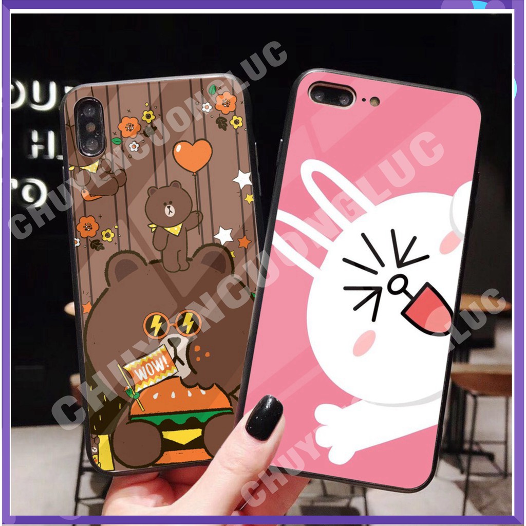 [HOT] Ốp Samsung Ốp Kính in hìnhGấu Brown Thỏ Cony . - CCLNB