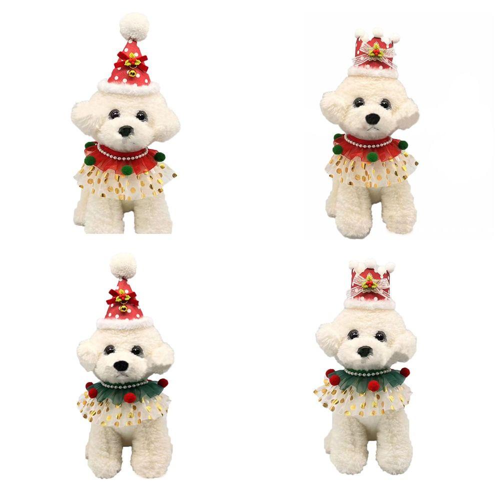 Layor1 Mũ Len Dây Rút Đính Kim Sa Lấp Lánh Dễ Thương Cho Thú Cưng