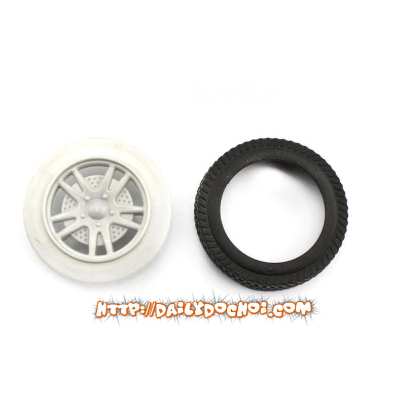 Bánh xe cao su trục 3mm * 56mm đảm bảo hàng chất lượng cao, giá bán lẻ 1 cái