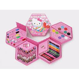 Hộp màu 4 tầng nhiều món cho bé tô vẽ