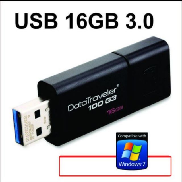 Usb 3.0 16GB kingston DT100G3 tích hợp bản cài w7