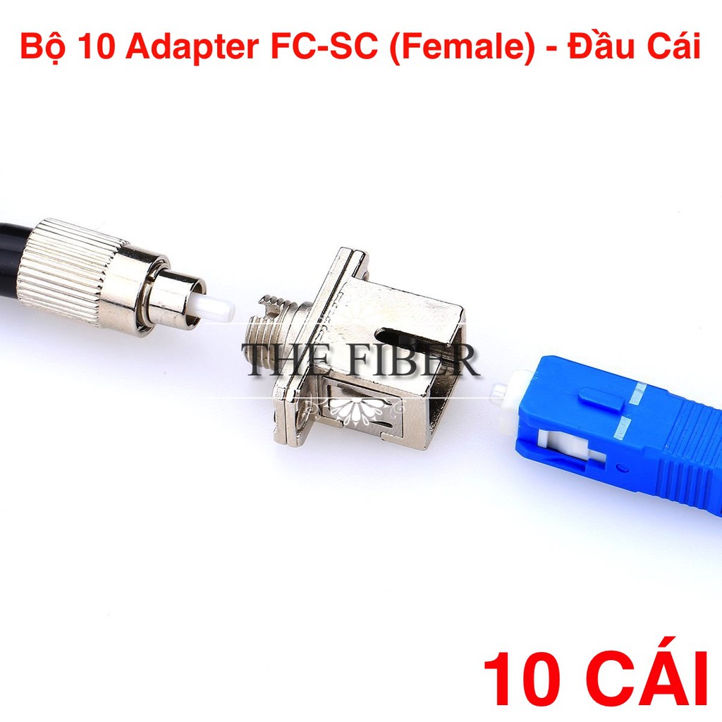 Bộ 10 Cái Adapter/Coupler FC-SC SM, Simplex (Hợp Kim)