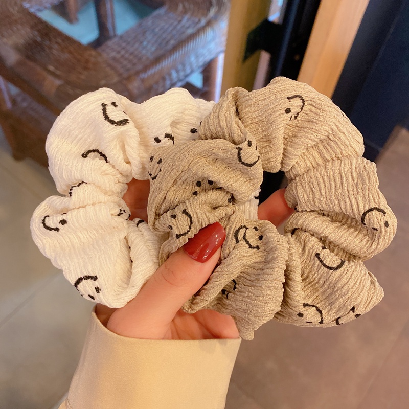 Dây buộc tóc họa tiết mặt cười dễ thương dành cho nữ